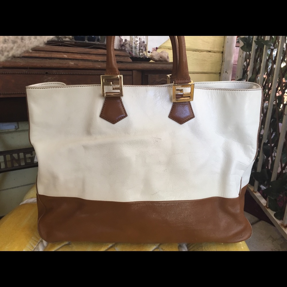 Fendi twins colorblock tote RARE